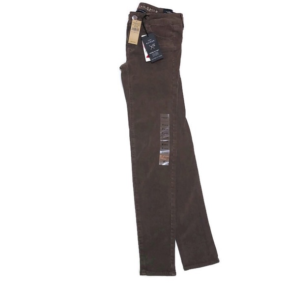 Taupe Brown AEO Sateen NEXT Level Jegging - Picture 2 of 8